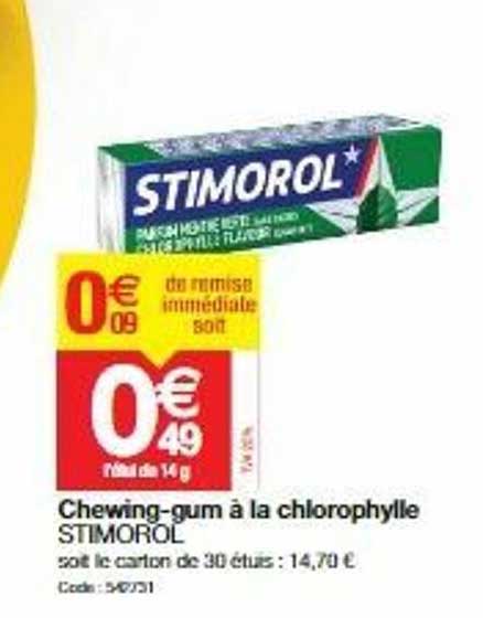chewing-gum à la chlorophylle stimorol