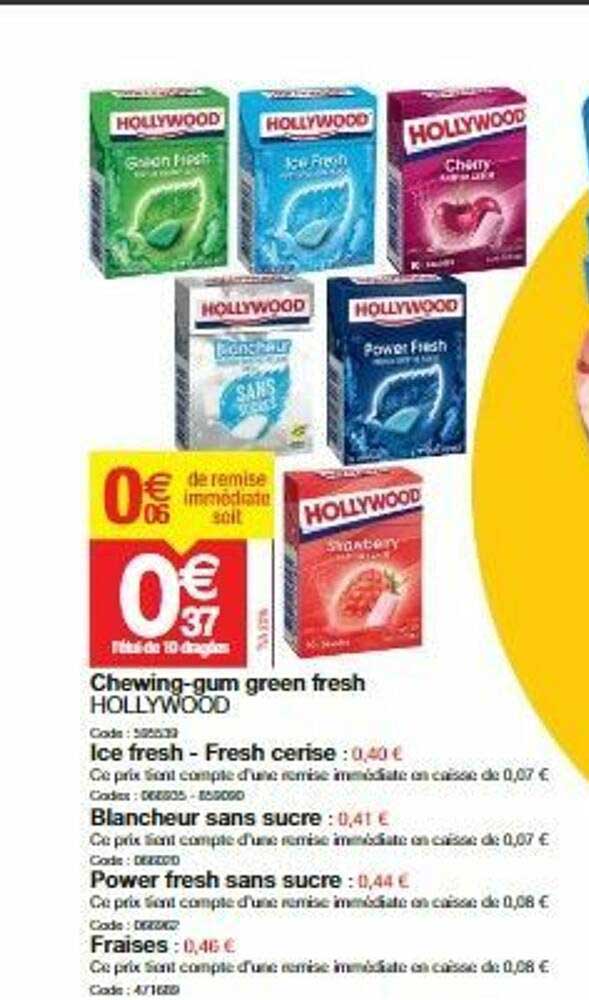 chewing-gum green fresh hollywood