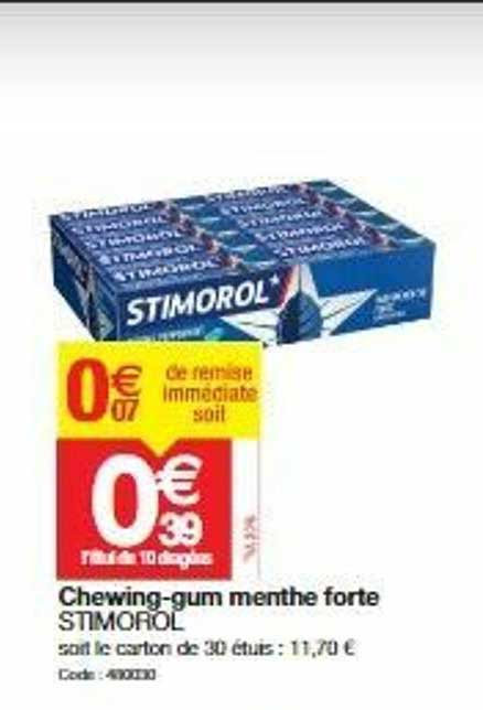 chewing-gum menthe forte stimorol
