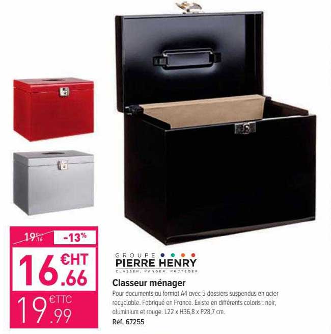 Classeur Ménager Pierre Henry