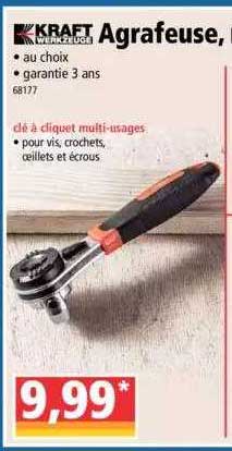 clé à cliquet multi-usages kraft werkzuge