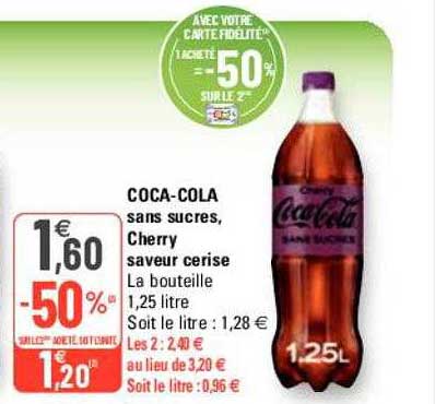 coca-cola sans sucres, cherry saveur cerise
