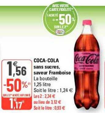 Coca-cola Sans Sucres, Saveur Framboise