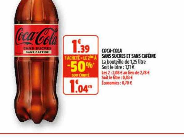 coca-cola sans sucres et sans caféine