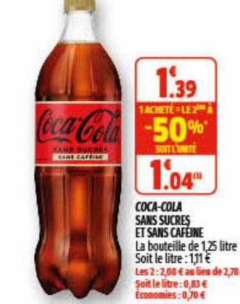 coca-cola sans sucres et sans caféine