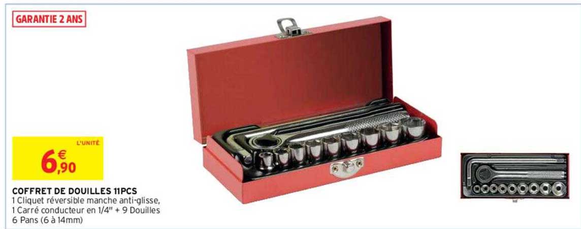 coffret de douilles 11 pcs