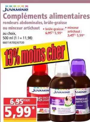 compléments alimentaires rondeurs abdominales brûle-graisse ou minceur artichaut juvamine