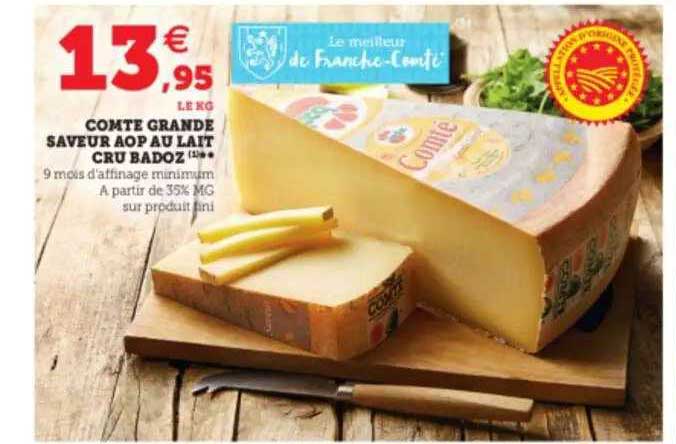 compte grande saveur aop au lait cru badoz