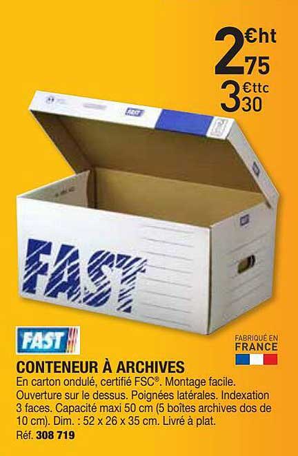 conteneur à archives fast