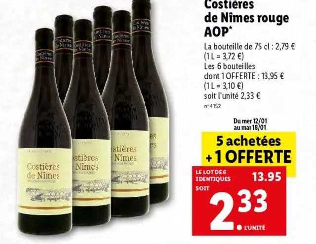 costières de nîmes rouge aop