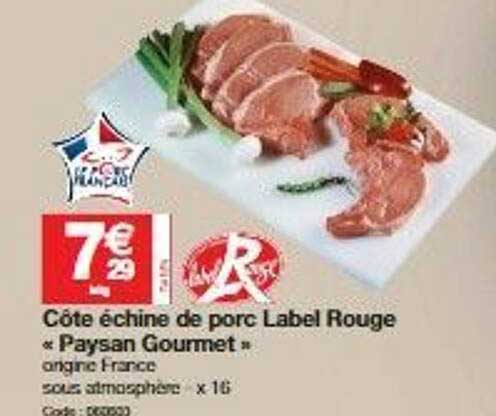 côte échine de porc label rouge "paysan gourmet"
