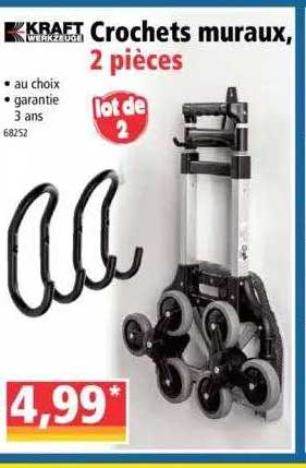 Crochets Muraux, 2 Pièces Kraft Werkzuge