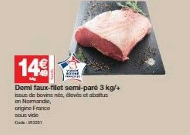Demi Faux-filet Semi-paré 3 Kg-+