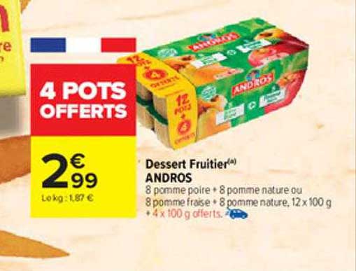 Dessert Fruitier Andros