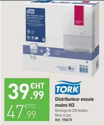 Distributeur Essuie Mains H3 Tork