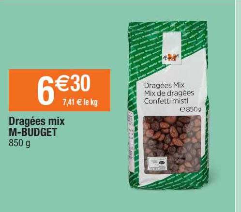 dragées mix m-budget