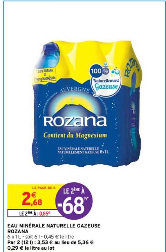 Eau Minérale Naturelle Gazeuse Rozana