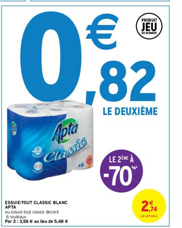 Essuie-tout Classic Blanc Apta