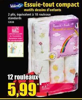 essuie-tout compact motifs dessins d'enfants valenty