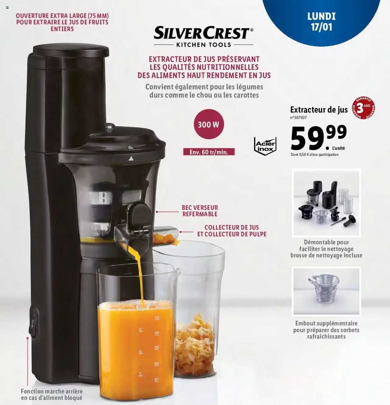 extracteur de jus silver crest