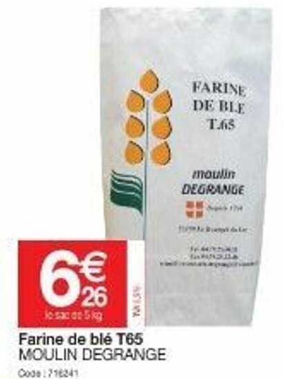 Farine De Blé T65 Moulin Degrange