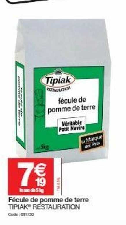 fécule de pomme de terre tipiak restauration