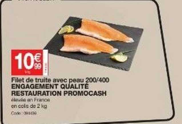 filet de truite avec peau 200-400 engagement qualité restauration promocash