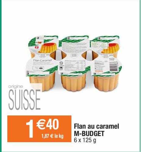 flan au caramel m-budget
