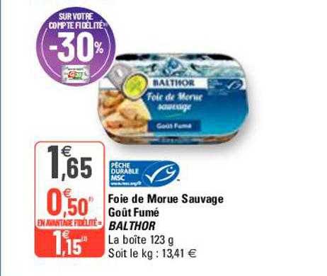 Foie De Morue Sauvage Goût Fumé Balthor