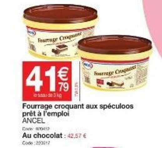 fourrage croquant aux spéculoos prêt à l'emploi ancel