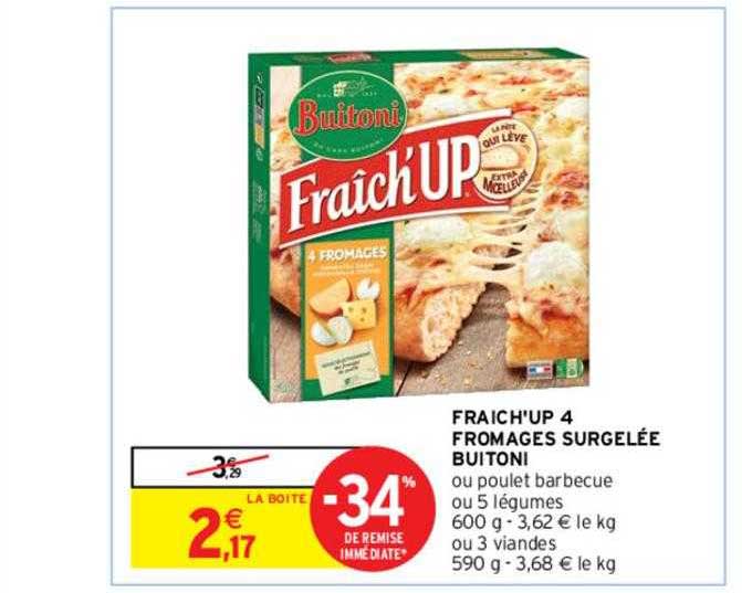 fraîch'up 4 fromages surgelée buitoni