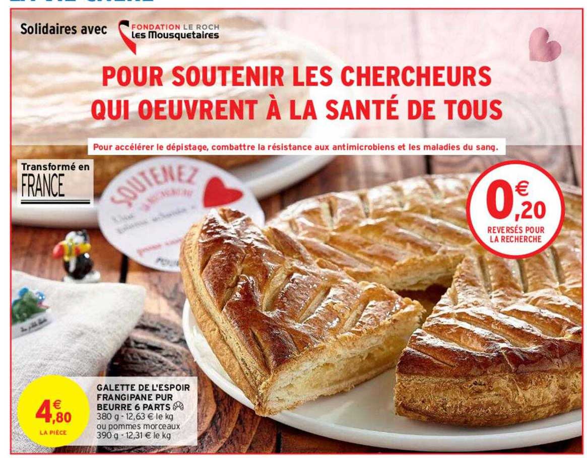 galette de l'espoir frangipane pur beurre 6 parts