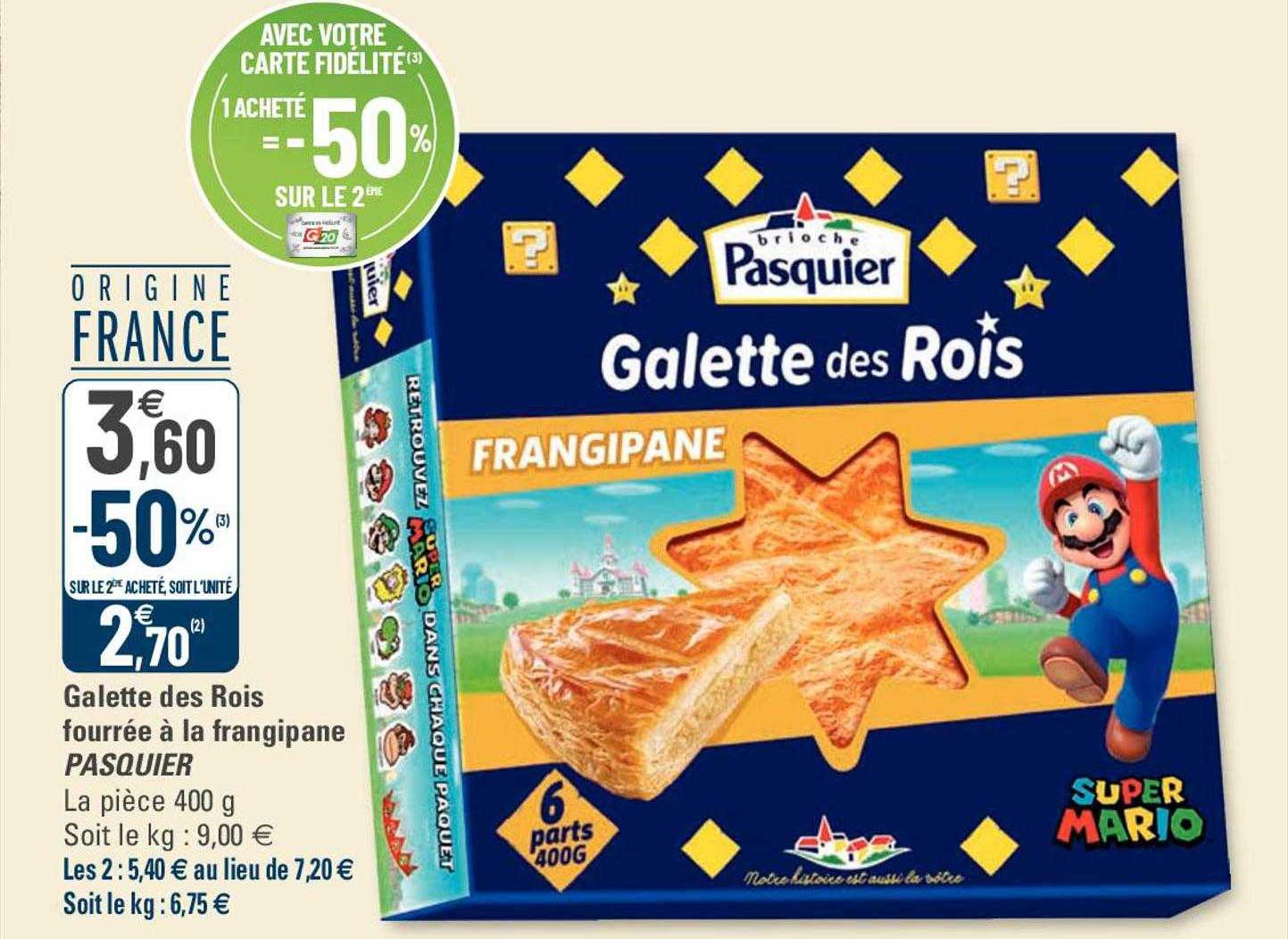 galette des rois fourrée à la frangipane pasquier