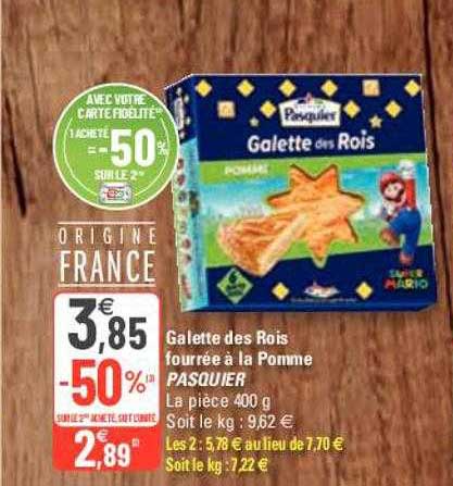 Galette Des Rois Fourrée à La Pomme Pasquier