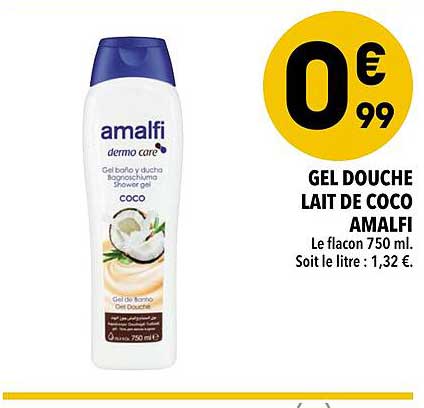 gel douche lait de coco amalfi