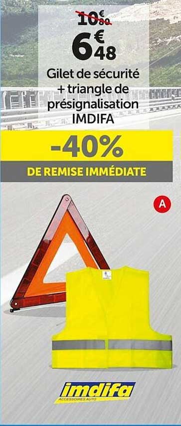 gilet de sécurité + triangle de présignalisation imdifa