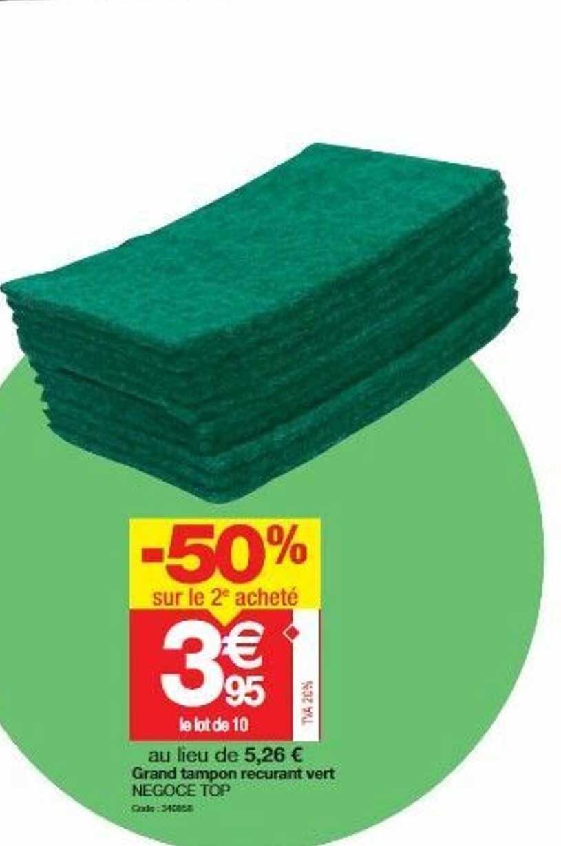 grand tampon recurant vert negoce top