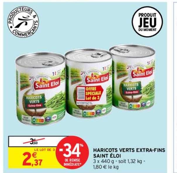 haricots verts extra-fins saint éloi