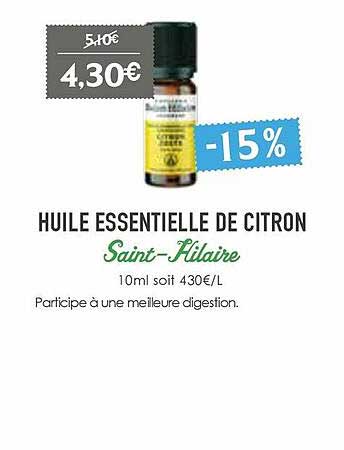 huile essentielle de citron saint-hilaire