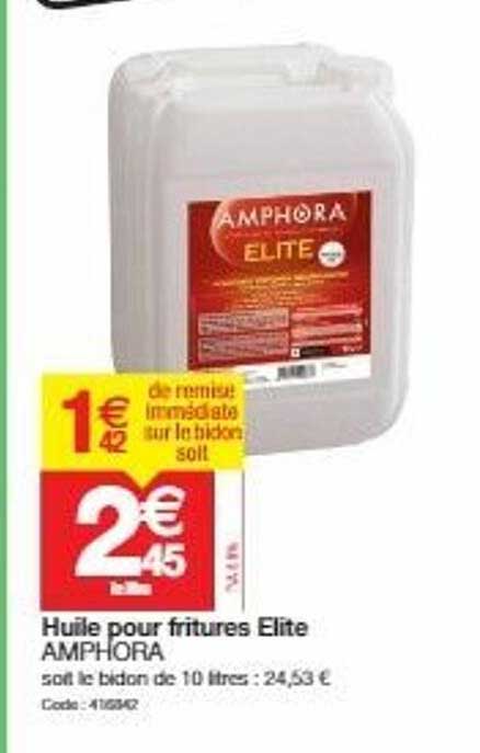 huile pour fritures elite amphora