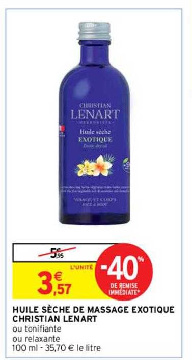 huile sèche de massage exotique christian lenart