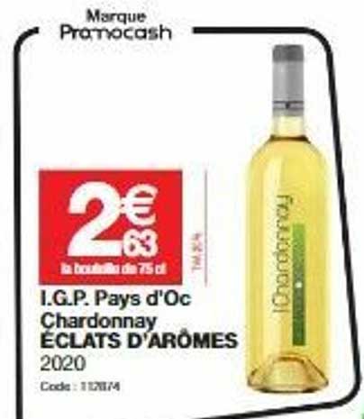 i.g.p. pays d'oc chardonnay éclats d'arômes 2020