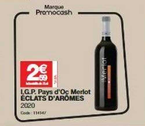 i.g.p. pays d'oc merlot éclats d'arômes 2020