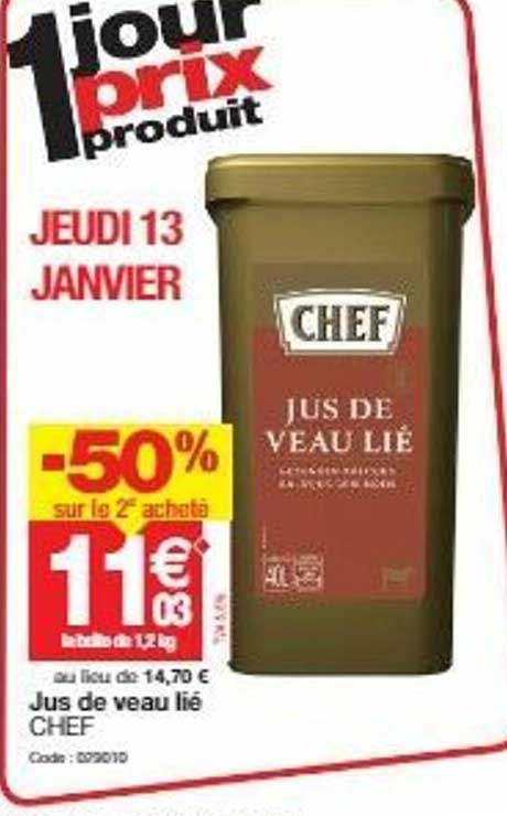 jus de veau lié chef