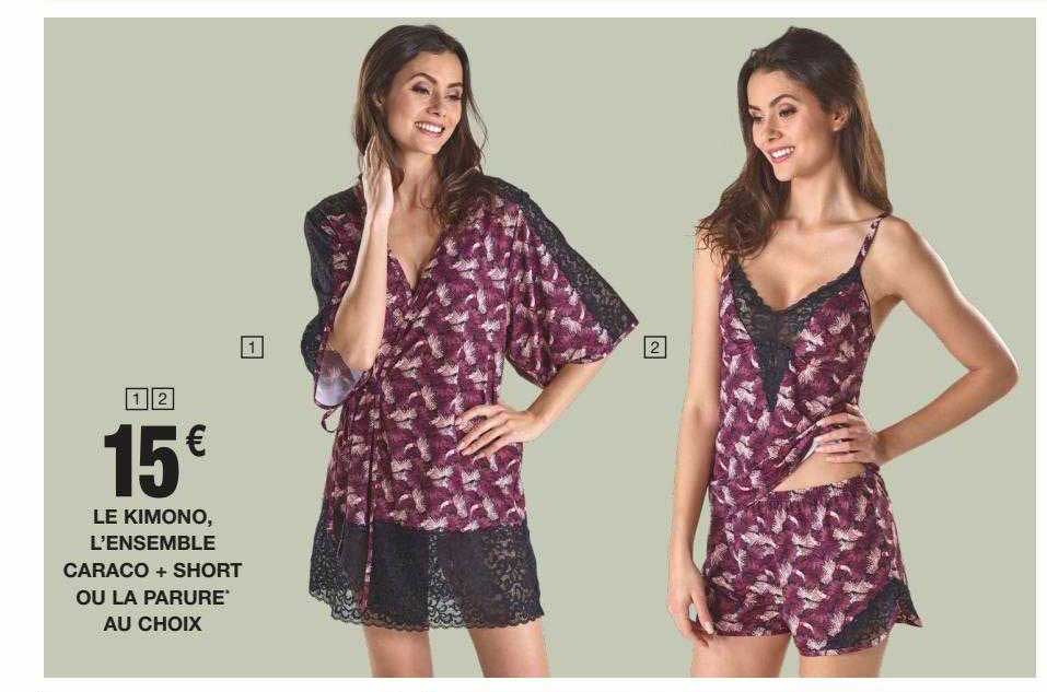 ke kimono, l'ensemble caraco + short ou la parure