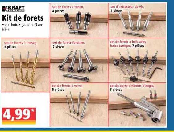 kit de forets kraft werkzuge