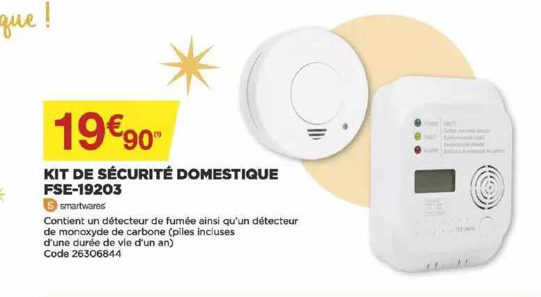 kit de sécurité domestique fse-19203 smartwares