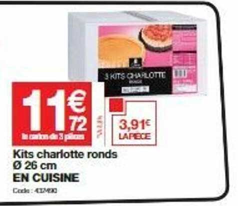 kits charlotte ronds ø 26 cm en cuisine