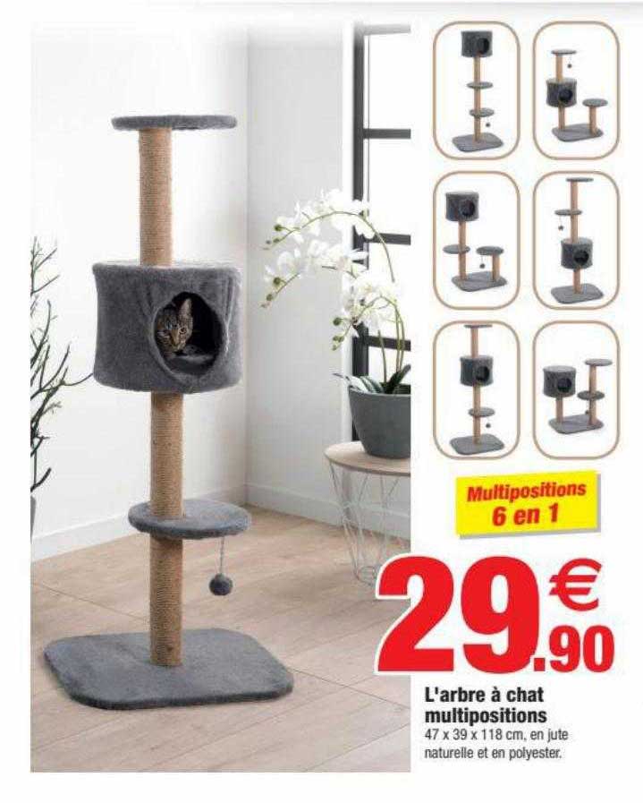 l'arbre à chat multipositions
