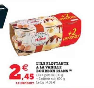 l'île flottante à la vanille bourbon rians